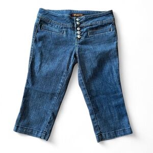 Zana Di Dark Blue Capri Jeans